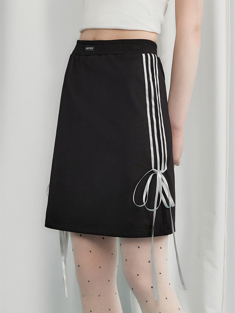 Liber Women's Summer Y2K Solid Straight Skirt