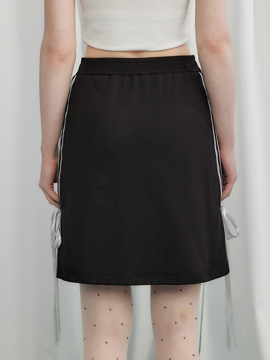 Liber Women's Summer Y2K Solid Straight Skirt
