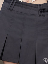 Liber Women's Summer Y2K Solid Pleated Skirt