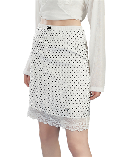 Liber Women's Summer Y2K Polka Dot Patchwork Skirt