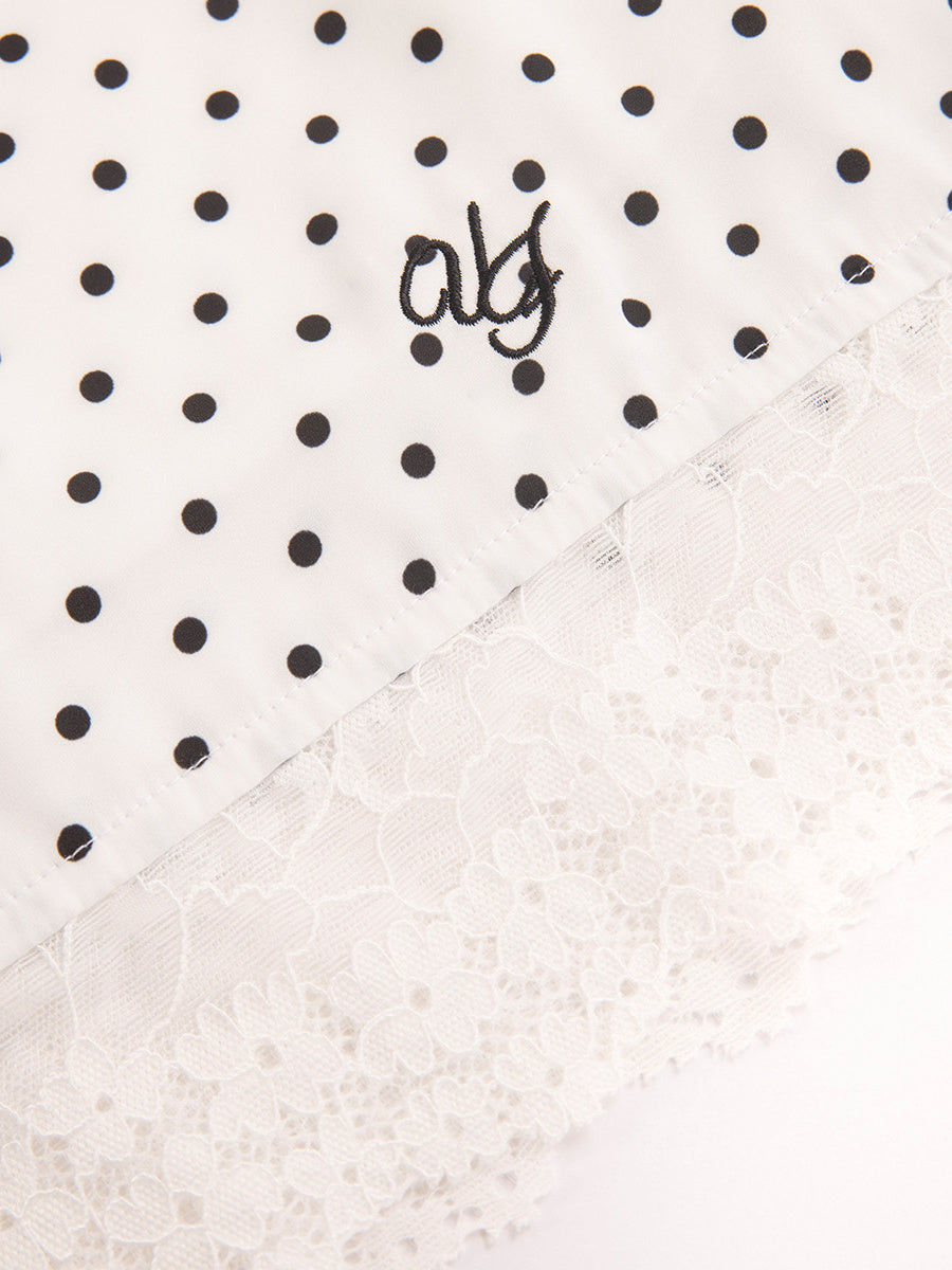 Liber Women's Summer Y2K Polka Dot Patchwork Skirt