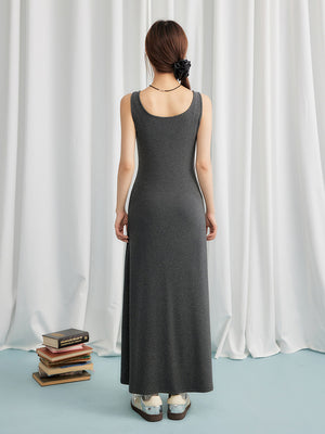 Liber Women's Summer Y2K Solid Sleeveless Maxi Dresses