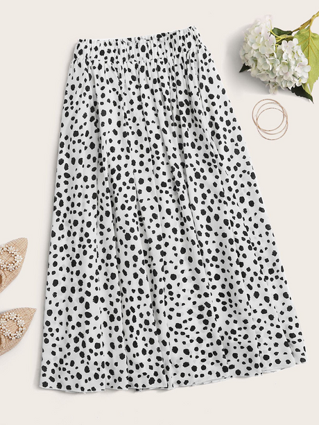 Liber Summer Women's Country Print Loose Skirt