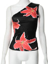Liber Women's Summer Y2K Hot Girl Print Slant Collar Tank Top