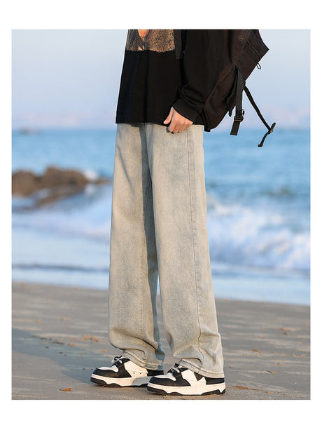 Liber Men's AW Straight Washed Jeans