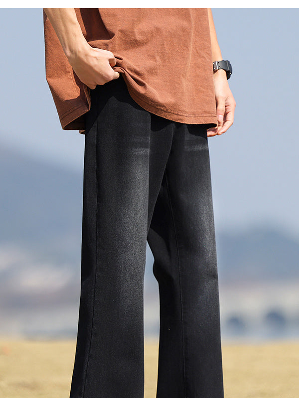 Liber Men's Solid Bootcut Jeans