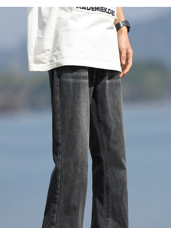 Liber Men's Solid Bootcut Jeans