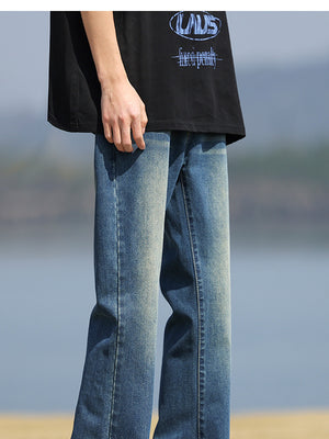 Liber Men's Solid Bootcut Jeans