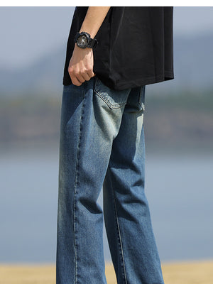 Liber Men's Solid Bootcut Jeans