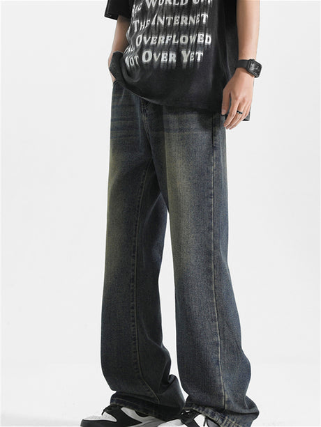 Liber Men's Solid Bootcut Jeans