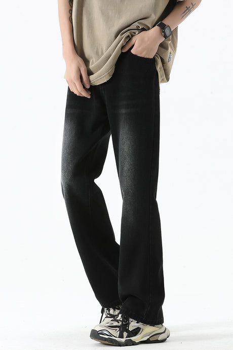 Liber Men's Solid Bootcut Jeans