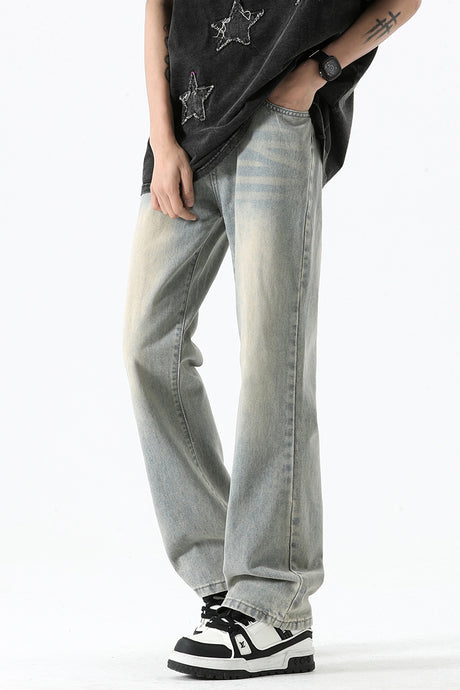 Liber Men's Solid Bootcut Jeans