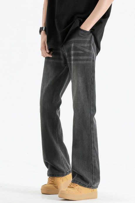 Liber Men's Solid Bootcut Jeans