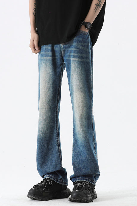 Liber Men's Solid Bootcut Jeans