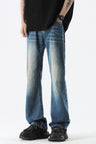 Liber Men's Solid Bootcut Jeans