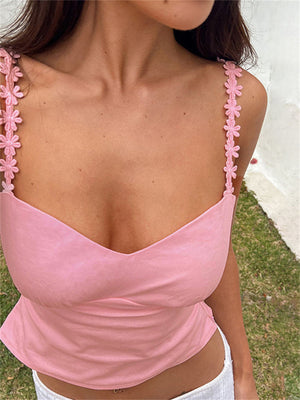Liber Women's Summer Flower Design Camisole
