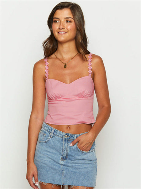 Liber Women's Summer Flower Design Camisole