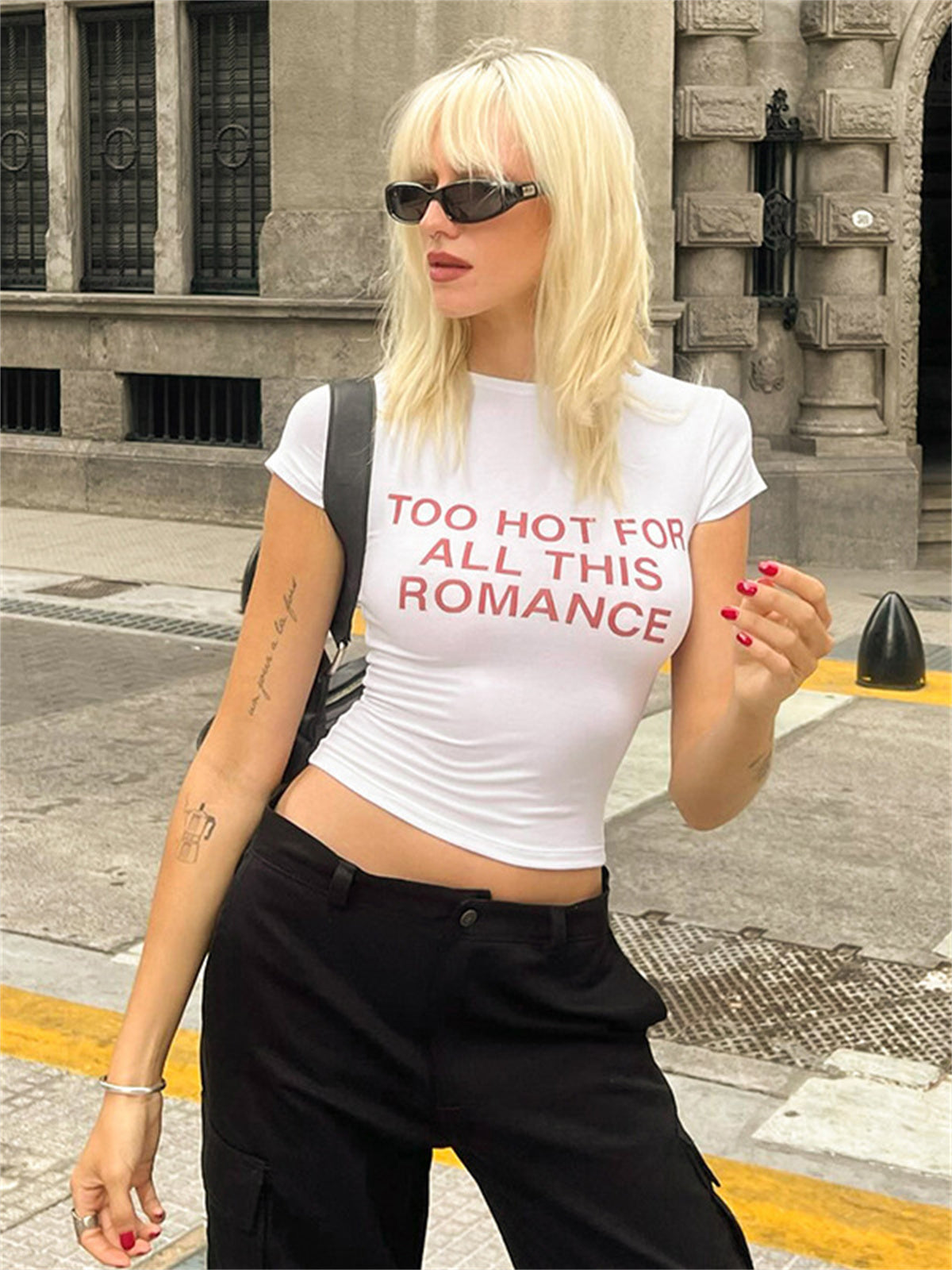 Liber Women's Summer Y2K Letter Printed T-Shirt