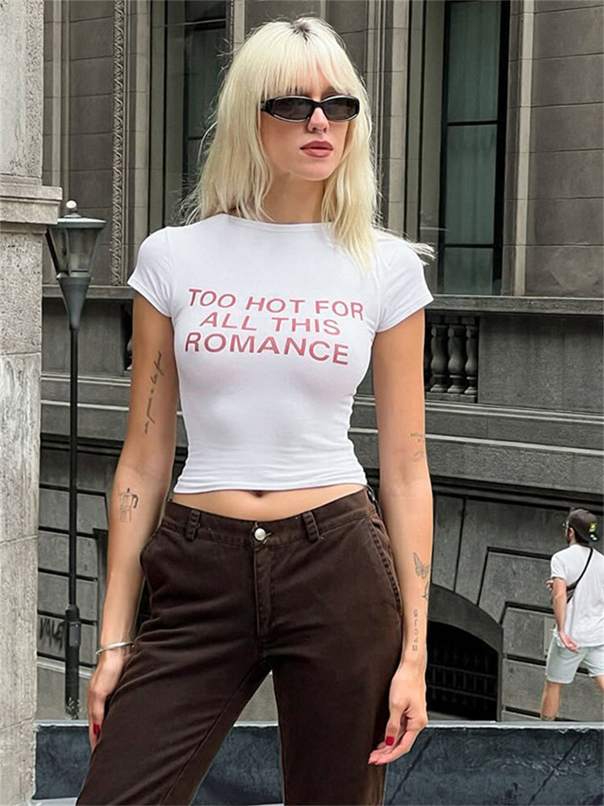 Liber Women's Summer Y2K Letter Printed T-Shirt