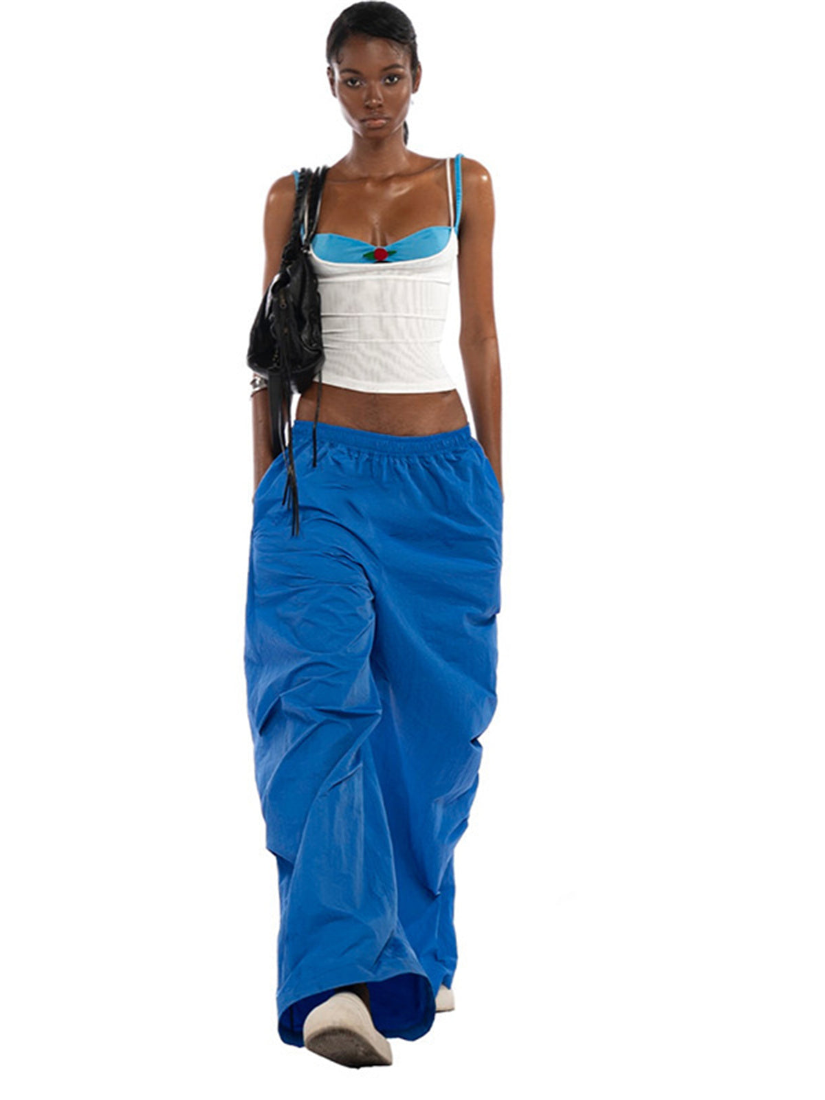 Liber Women's Summer Y2K Solid Color Regular Slim Pants