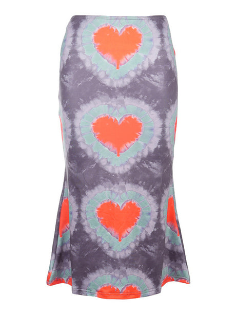Liber Women's Summer Y2K Print Regular Fit Skirt
