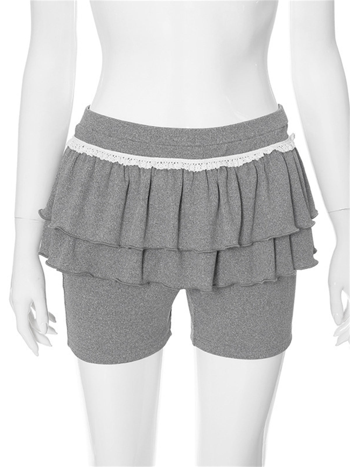 Liber Women's Summer Y2K Ruffle Regular Fit Skirt