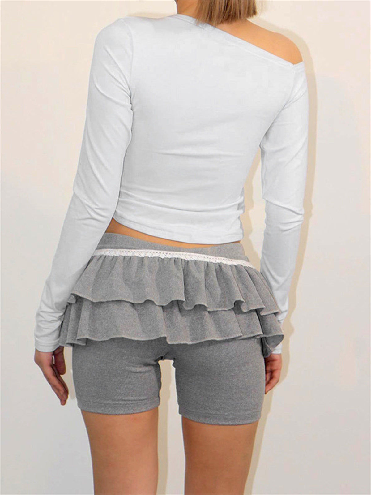 Liber Women's Summer Y2K Ruffle Regular Fit Skirt
