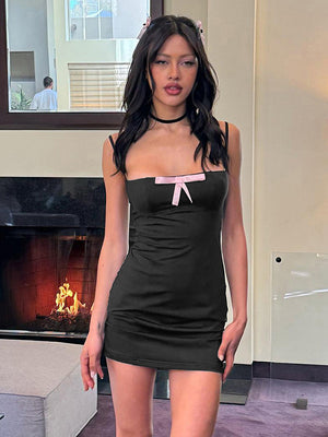 Liber Women's Summer Y2K Butterfly Sleeveless Mini&Short Dresses