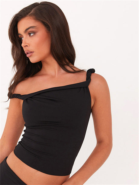 Liber Women's Summer Y2K Solid Sleeveless Tank Top