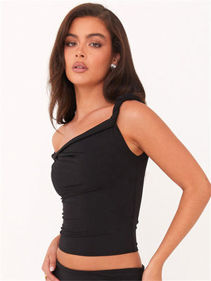 Liber Women's Summer Y2K Solid Sleeveless Tank Top