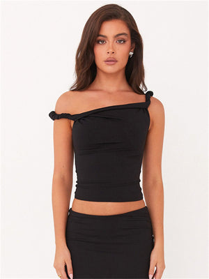 Liber Women's Summer Y2K Solid Sleeveless Tank Top