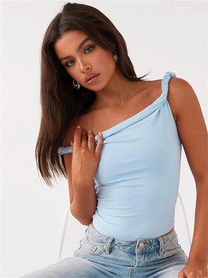 Liber Women's Summer Y2K Solid Sleeveless Tank Top