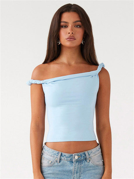 Liber Women's Summer Y2K Solid Sleeveless Tank Top
