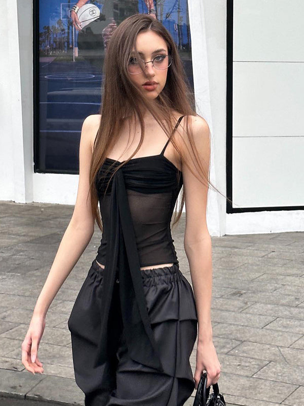 Liber Women's Summer Y2K Solid Camisole