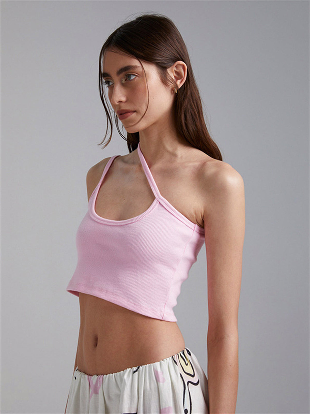 Liber Women's Summer Y2K Solid Color Sleeveless Slim Fit Camisole