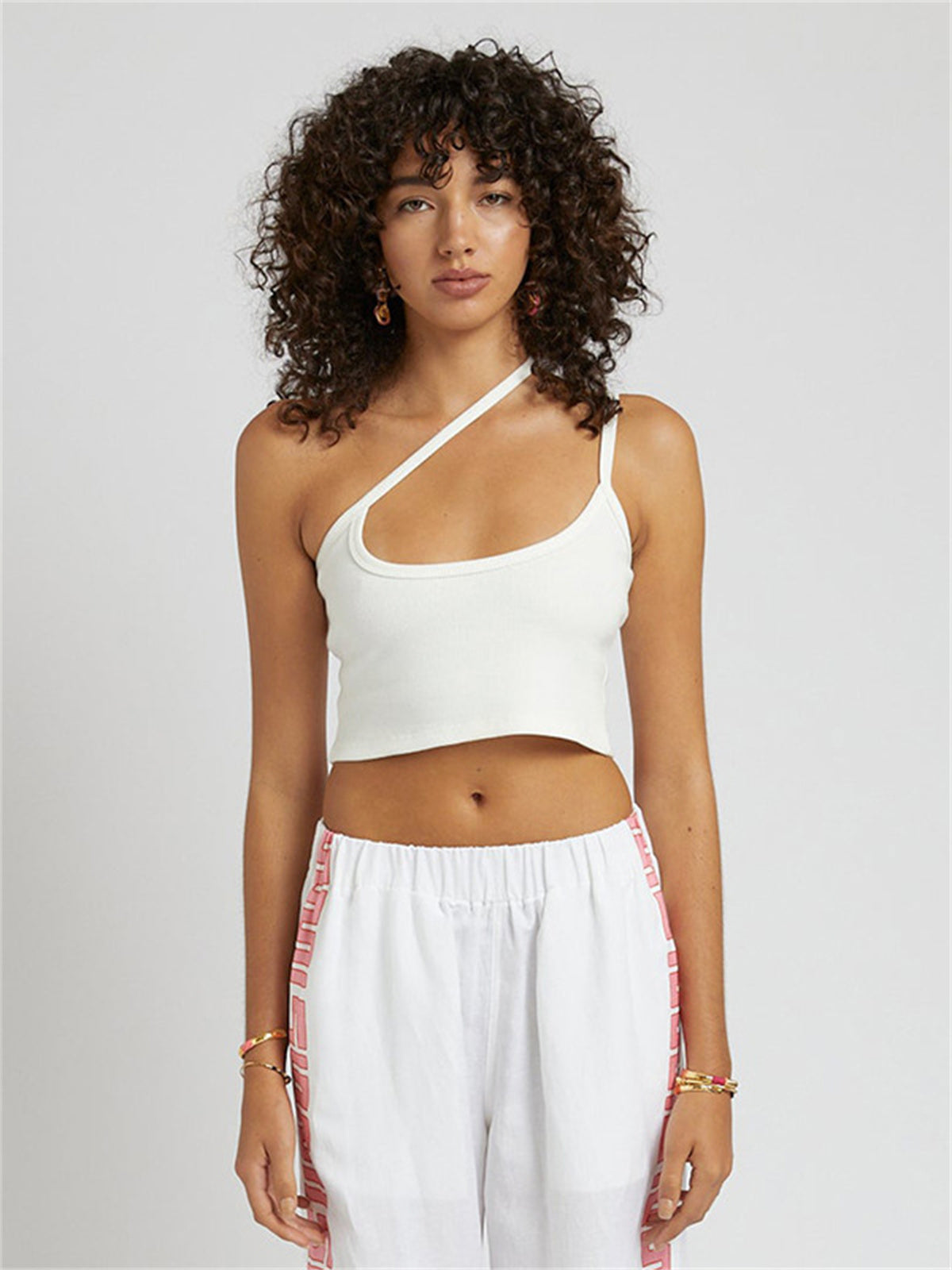 Liber Women's Summer Y2K Solid Color Sleeveless Slim Fit Camisole