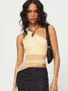 Liber Women's Summer Y2K Solid Color Slant Collar Sleeveless Tank Top