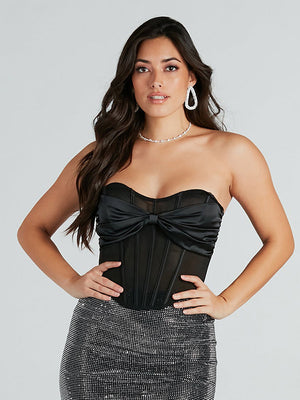 Liber Women's Summer Sexy Bow Tie Tube Top