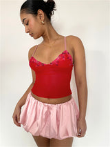 Liber Women's Summer Y2K Solid Mini Skirt
