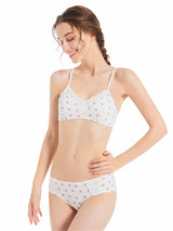 Liber Women's Printed 1/2 Cup Wire-Free Push-Up Bra
