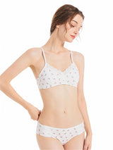 Liber Women's Printed 1/2 Cup Wire-Free Push-Up Bra