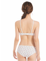 Liber Women's Printed 1/2 Cup Wire-Free Push-Up Bra