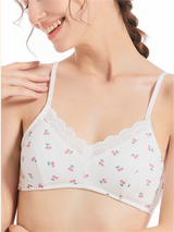 Liber Women's Printed 1/2 Cup Wire-Free Push-Up Bra