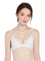 Liber Women's Solid Color, Floral 1/2 Cup Wire-Free Push-Up Bra