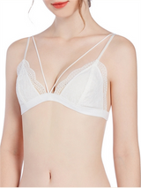 Liber Women's Solid Color, Floral 1/2 Cup Wire-Free Push-Up Bra