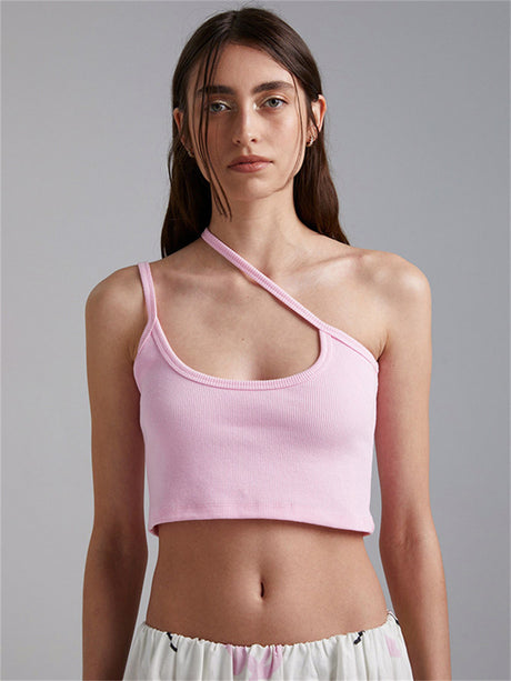 Liber Women's Summer Y2K Solid Color Sleeveless Slim Fit Camisole