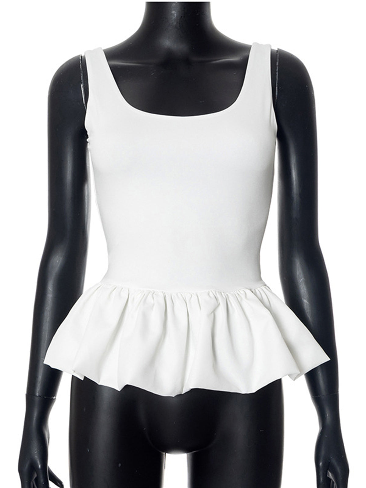 Liber Women's Summer Y2K Solid Color Square Neck Sleeveless Slim Fit Camisole
