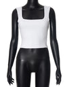 Liber Women's Summer Y2K Solid Color Square Neck Sleeveless Slim Fit Camisole
