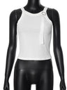 Liber Women's Summer Y2K Solid Color Round Neck Sleeveless Slim Fit Camisole
