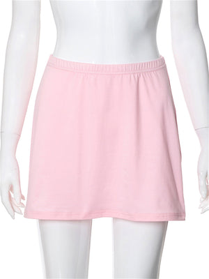 Liber Women's Summer Y2K Solid Color Regular Fit Skirt